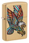 Zippo Tattoo Eagle Design Pocket Lighter Windproof Stylish Premium Metal Body Eco Environment-Friendly Unique Stylish Travel Friendly