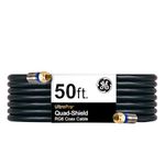 GE 87667 Quad Shielded G6 50-Feet Coaxial Cable, Gray