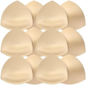 Fypxd 6 Pairs Bra Pads Inserts Push up, Sewn Edge Breathable Breast Enhancers Inserts for Sport Bra, Dresses and Swimsuits Bikini-A/B/C Cup Beige