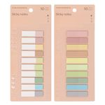 400PCS Sticky Tabs, LEUOSO Sticky Index Tabs with Ruler, Book Annotation Tabs Colored Page Markers Labels, 10 Colors Sticky Note Tabs Writable File Flags, for Reading, Annotating, Classify, Notebook