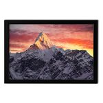 AH Decals himalaya mountains wall painting (12x18 inch) with frame for home/office