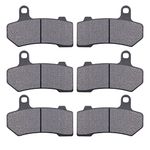 MWMNUN Semi-metallic Front & Rear Brake Pads Set for Harley Touring FLHX Street Glide 2008-2015 Touring FLHTCU Ultra Classic Electra Glide 2008-2015 Harley Touring