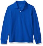 The Children's Place Boys Long Sleeve Pique Polo, Renew Blue Single, Medium