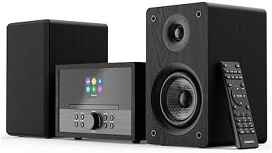 Oakcastle DAB400 HIFI System | CD Player with Speakers | DAB & FM Radio with Bluetooth, USB & AUX Playback | Micro Hi-Fi Music System with LCD Display | Home Stereo with Dual Alarm & Sleep Timer