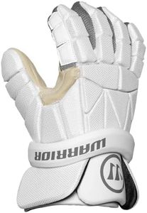 PG Sports Warrior Evo Lite Lacrosse Gloves, White (Large 13")