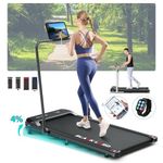 BLACK LORD Walking Pad with 4% Incline, Treadmill for Home, Under Desk Treadmill with LED Display & Bluetooth Speaker & Wristband Remote, Running Machine, 1-14KM/H, No Assembly