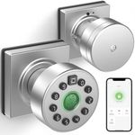 GeekTale Smart Door Knob with Keypad, Smart Door Lock Fingerprint Door Lock with Keypad, App Control, Great Door Lock for Bedrooms,Cloakroom, Apartments Offices,Hotels, Airbnb