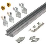 Slide-Co 161793 Bi-Pass Closet Track Kit (2 Door Hardware Pack), 72"