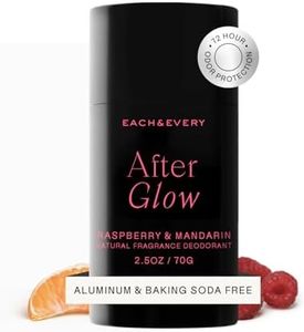 Each & Every All Natural Deodorant for Women & Men - Sensitive Skin, Plant-Based, Baking Soda & Aluminum-Free Deodorant - Clean Long Lasting 24Hr Odor Control - Raspberry & Mandarin Travel Size, 2.5oz