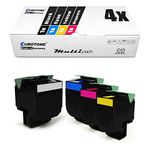 4x Müller Printware XXL toner cartridges in set for Lexmark CS317DN CS417DN CS517DE CX317DN CX417DE CX517DE CS 317 417 517 DN DE replaces 71B0010 71B0020 71B0030 71B0040