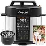 COSORI Pressure Cooker 5.7L, 70% Faster, 65+ Recipes(Cookbook & Online), 13 Presets, 9-in-1 Multi Cooker(Slow & Rice Cooker, Sous vide, Cake & Yoghurt Maker, Steamer, etc.), Non-Stick