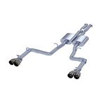 MBRP S7111AL 2.5" Aluminized Steel Catback Exhaust System Quad Rear Exit with Stainless Steel Tip, Fits Dodge Challenger 2015-2023