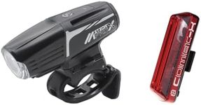 Moon - Meteor X Auto Pro Front Light and Comet X Rear Rechargeable Bike Light Set