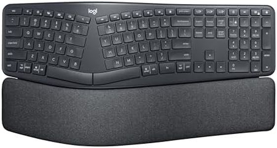 Logitech ERGO K860 Wireless Ergonomic Qwerty Keyboard - Split Keyboard, Wrist Rest, Natural Typing, Stain-Resistant Fabric, Bluetooth and USB Connectivity, Compatible with Windows/Mac,Black