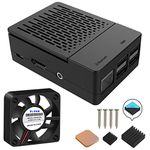 GeeekPi Case for Raspberry Pi 3 Model B+ (B Plus), computer case with Cooling Fan and 3PCS Heatsinks for Raspberry Pi 3/2 Model B (Not Include Raspberry Pi Board)(Black)