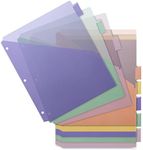 Business Source Double Pocket Index Dividers (32373), Multicolor (BSN32373) 8 Count (Pack of 1)