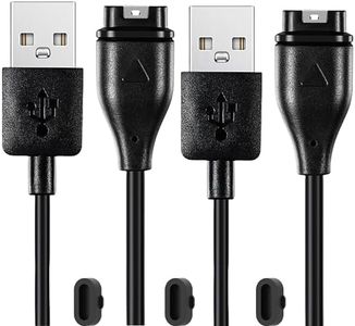 QHBAMD 2 Pack Charger for Garmin Forerunner 55/vivomove 3S/Fenix 5S,Compatible with Garmin Instinct 2/Venu 2/Approach S62,USB A Charging Cable Dock Cord 3.3ft/1M with Charger Port Dust Plug