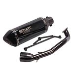 YOSAYUSA Motorcycle Exhaust Pipe System for GY6 Engine 125cc 150cc Scooter Moped ATV Header Muffler Baffle Silencer