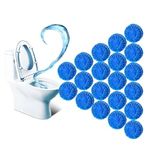 Automatic Flush Toilet Bowl Cleaner Tablets Bathroom Toilet Tank Cleaner, Powerful Cleaning Ball Long-Lasting Blue Deep Clean Bubbles Cleaner Tablets, Bathroom Fresh Air and No Pungent (Pack 10) (A3)