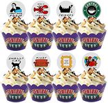 64 PCS Cupcake Toppers and Wrappers