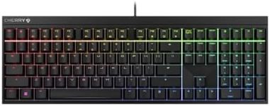 Cherry Xtfy MX 2.0S Wired Gaming Mechanical Keyboard with New MX2A Switches. (Black, MX2A Blue)