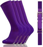 Youper Youth Baseball/Softball Belt & Socks Combo Set (2 Pairs of Socks & 1 Belt), Purple, Small