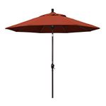 California Umbrella GSPT908117-5440 9' Round Market Umbrella, Sunbrella Terracotta