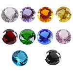 CYIOU 10Pcs Children's Gemstones Plastic Gemstones Colored Crystal Diamonds Multi Colored Gemstones Pirate Jewelry Suitable for Party Gifts DIY Game Methods and Home Decor