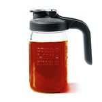 County Line Kitchen Glass Mason Jar Pitcher with Lid - Wide Mouth, 1 Quart (32 oz) - Heavy Duty, Leak Proof - Sun & Iced Tea Dispenser, Cold Brew Coffee, Breast Milk Storage, Water & More - Gray