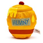 Buckle-Down Disney Dog Toy, Winnie The Pooh Hunny Pot Yellow Pet Toy, Ballistic Nylon Plush