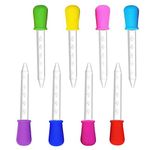 Silicone Liquid Droppers, 8 Pcs Clear Plastic Droppers Pipettes Bulb Tip Eye Dropper for Candy Molds Baby Feeder, Gummy Mold and Crafts