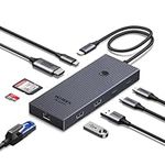 UGREEN USB C Hub, 9-in-1 4K@60Hz HDMI to USB-C Splitter, 1Gbps Ethernet Adapter, 170MB/s SD/TF, 3x 10Gbps USB-A/C Ports, 100W PD, 30cm Cable, Aluminum Compact Laptop Dock for MacBook, HP, Dell, iPad
