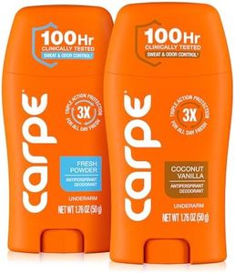Carpe Underarm Antiperspirant Deodorant for Women, Clinical Strength Odor and Sweat Control Deodorant, Most Popular Women's Scent Bundle with Coconut Vanilla and Fresh Powder, Pack of 2