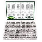 weideer 22 Values 360pcs Fast Blow Glass Fuses Assortment Kit 250V 0.5A 1A 2A 3A 5A 6A 8A 10A 15A 20A 6x30mm,250V 0.2A 0.5A 1A 2A 3A 4A 5A 8A 10A 12A 15A 20A 5x20mm Tube Fuses