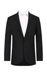 Dobell Mens Black Tuxedo Dinner Jacket Regular Fit Shawl Lapel-38L