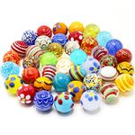 VEALIZUU 30 Pcs Glass Marbles For Kids, 25 Colorful Assorted Marbles And 5 Glow In The Dark Marbles Games And Marble Run Accessories For Boys And Girls, Beautiful Marbles Bulk For Home Decoration