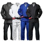 Gold BJJ Foundation Gi - Pearl Weave Jiu Jitsu Gi for Men and Women - IBJJF Competition Legal BJJ Gi (Black, A3)