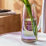 Personalised Flower Vase Gifts for Women Engraved Vase for Flowers Custom Glass Vase Gifts with Any Text for Wedding Anniversary Birthday Christmas for Her Girlfriend Wife Mom Grandma(Design 1)