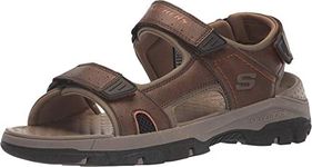 Skechers Men's Tresmen Hirano Open Toe Sandals, Brown Brown Synthetic Brn, 9 UK