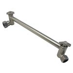 LASCO 08-2455SN 8" Long Adjustable All Directional Brass Shower Arm, Satin Nickel