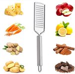 Stainless Steel Flat Zester Grater, 1 Pack, 23.5cm, Perfect for Grating, Garlic, Parmesan Cheese, Chocolate, Lemon and Limes, Durable and Rust Proof Zester, with Hanging Hole (1 Pack)