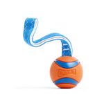Chuckit! Ultra Tug Dog Toy – Interactive Durable Rubber Ball for Tug of War & Fetch, Large 7.3 cm (Pack of 1)
