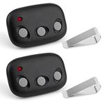 Garage Door Opener Remote for 318MHz Linear Megacode MCT-3 DNT00089 Compatible with Linear LDO33 | LDO50 | LSO50 | LDCO800 | LCO75 Operators (2 Pack 3 Channel Clip Remote)