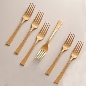 Frenchware Cutlery (Set of 6, Stainless Steel Gold Forks Set), 100% Food Grade, Non Toxic, Anti-Rust, Dishwasher Safe, Perfect Gifting Set for All Occasions