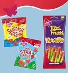 Redband Swedish Fish, Sweet Strawberry & Tutti Frutti Twists Natural Juicy Chewy Gummy Candy | 100% Veg | Imported from Neitherlands - 100g (Pack of 1)