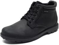 ROCKPORT Men's Storm Surge Water Proof Plain Toe chukka boots, Black, 9.5 US