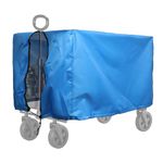 Utility Wagon Cart Cover Drawstring Garden Cart Cover for Folding Trolley Cart, Blue