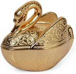 Alisveristime Coated Handmade Brass Sugar Chocolate Candy Bowl Serving Dish with Lid Sugar Container, Sugar Dish with Lid, Salt Bowl, Sugar Holder for Coffee Bar (Kugu Big Bowl) (Gold)