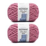 Bernat Blanket Extra Burnt Rose Yarn - 2 Pack of 300g/10.5oz - Polyester - 7 Jumbo - 97 Yards - Knitting/Crochet