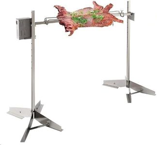 Festisoul 46" Heavy-Duty Rotisserie Grill Kit, 132 LB Capacity BBQ Pig & Lamb Roaster with Dual 50W Motors, 8-Level Height Adjustable Stainless Steel Spit, for Outdoor Cooking & Large Parties